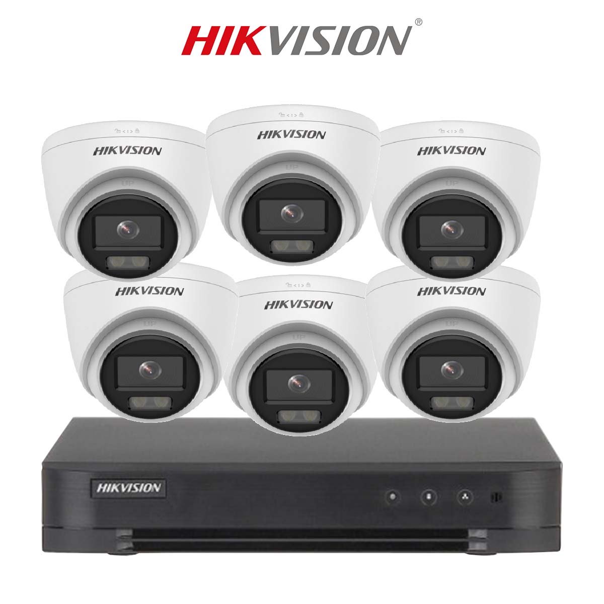 باقة من 6 كاميرات داخلية هيك فيجن 8MP