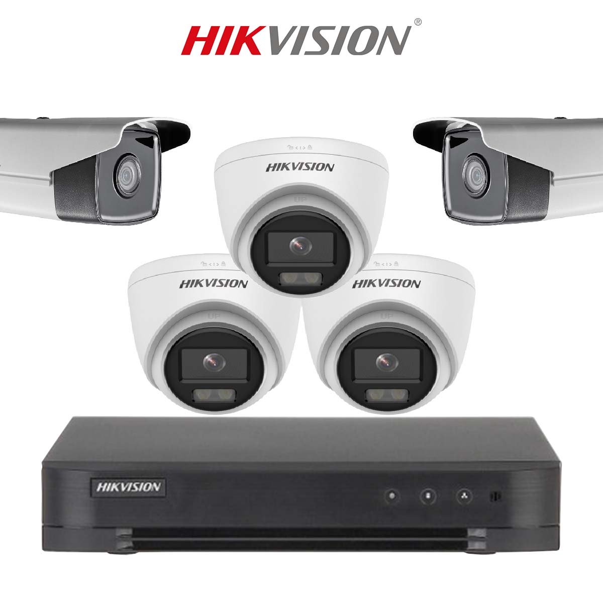 باقة من 5 كاميرات هيك فيجن 2MP