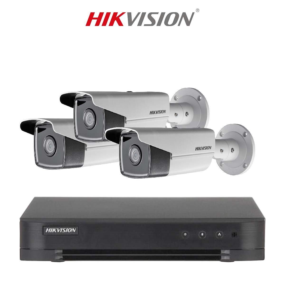 باقة من 3 كاميرات خارجية هيك فيجن 8MP