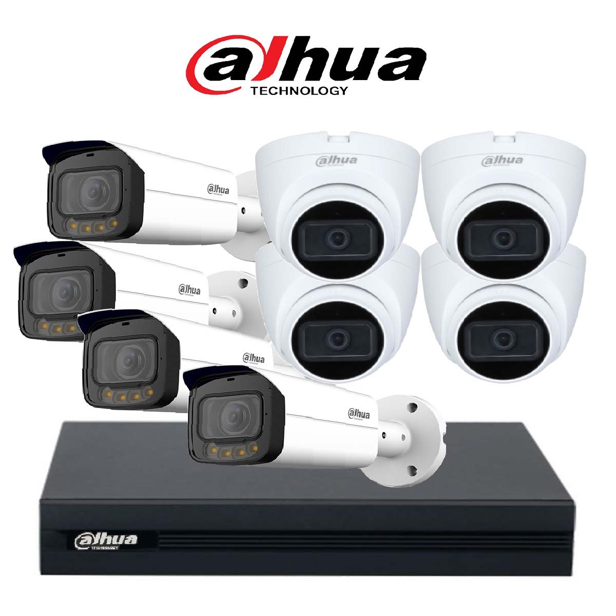 باقة من ثمان كاميرات خارجية داهوا 5MP